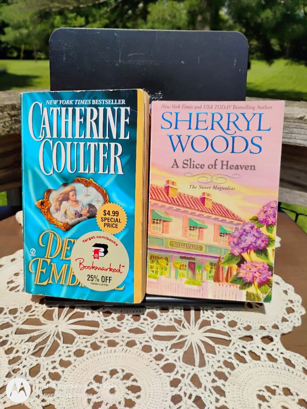 A Slice of Heaven Sherryl Woods Devil's Embrace Catharine Coulter paperbacks